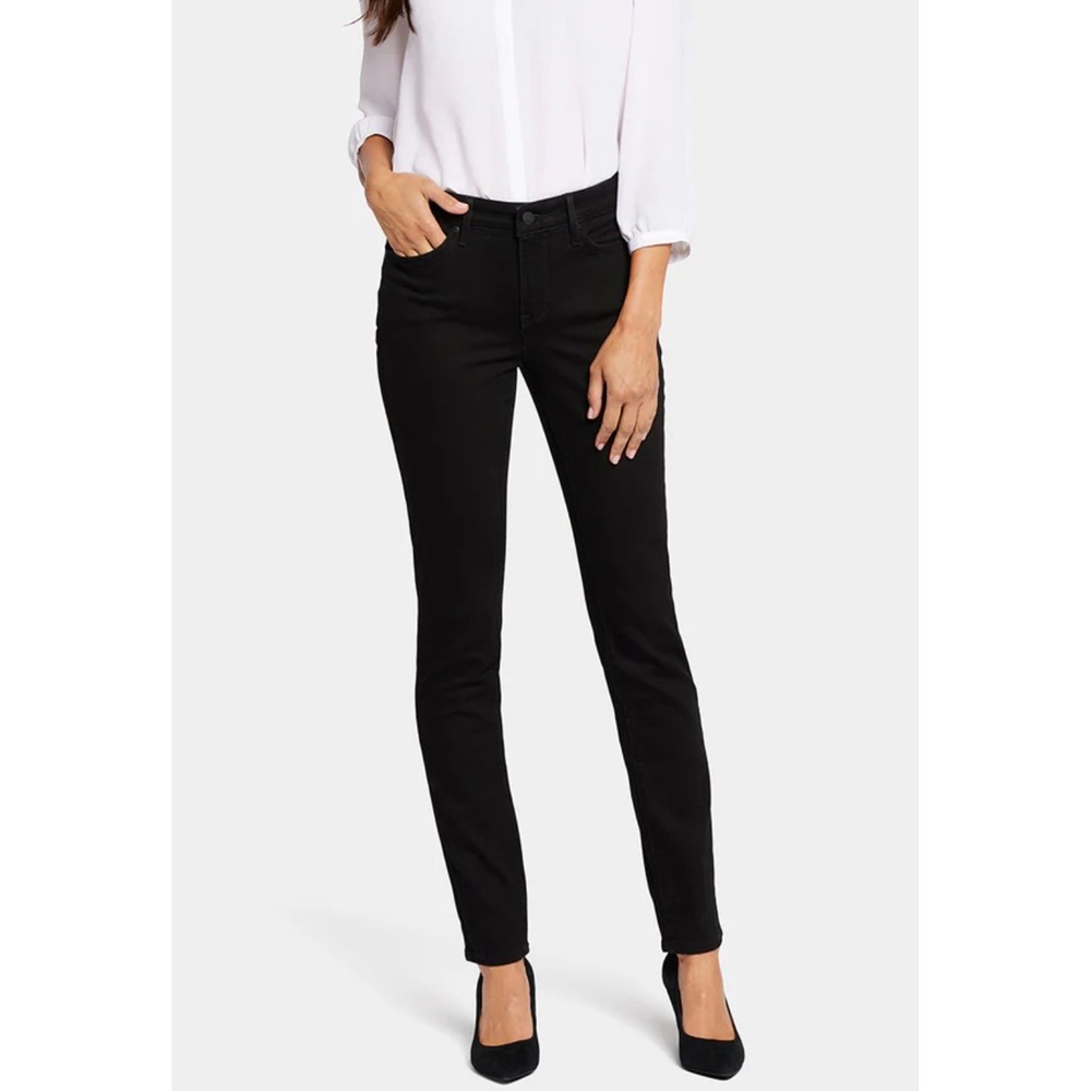 NYDJ Alina Legging Jeans Black Stretch Denim Women's Size 18W Made in USA